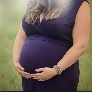 Maxi dress dark navy/purple